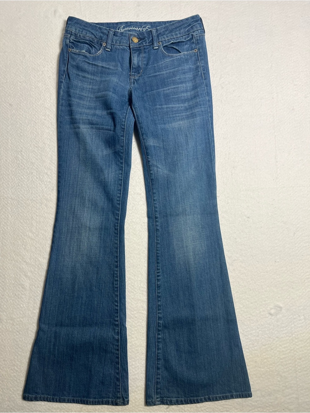 American Eagle Outfitters Medium Blue Flare Jeans - Women's Wide Leg